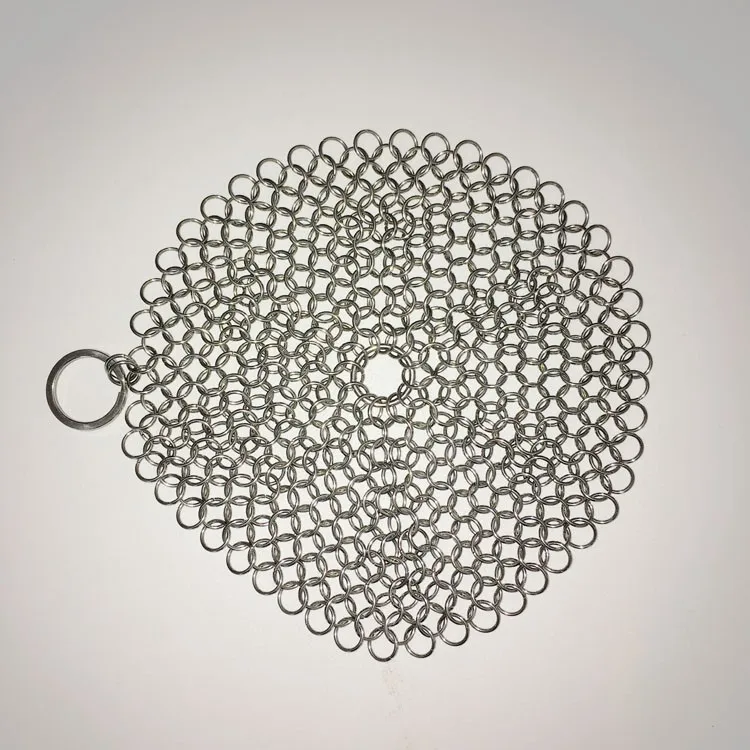 Cast Iron Chainmail Scrubber + Pan Scraper - Large