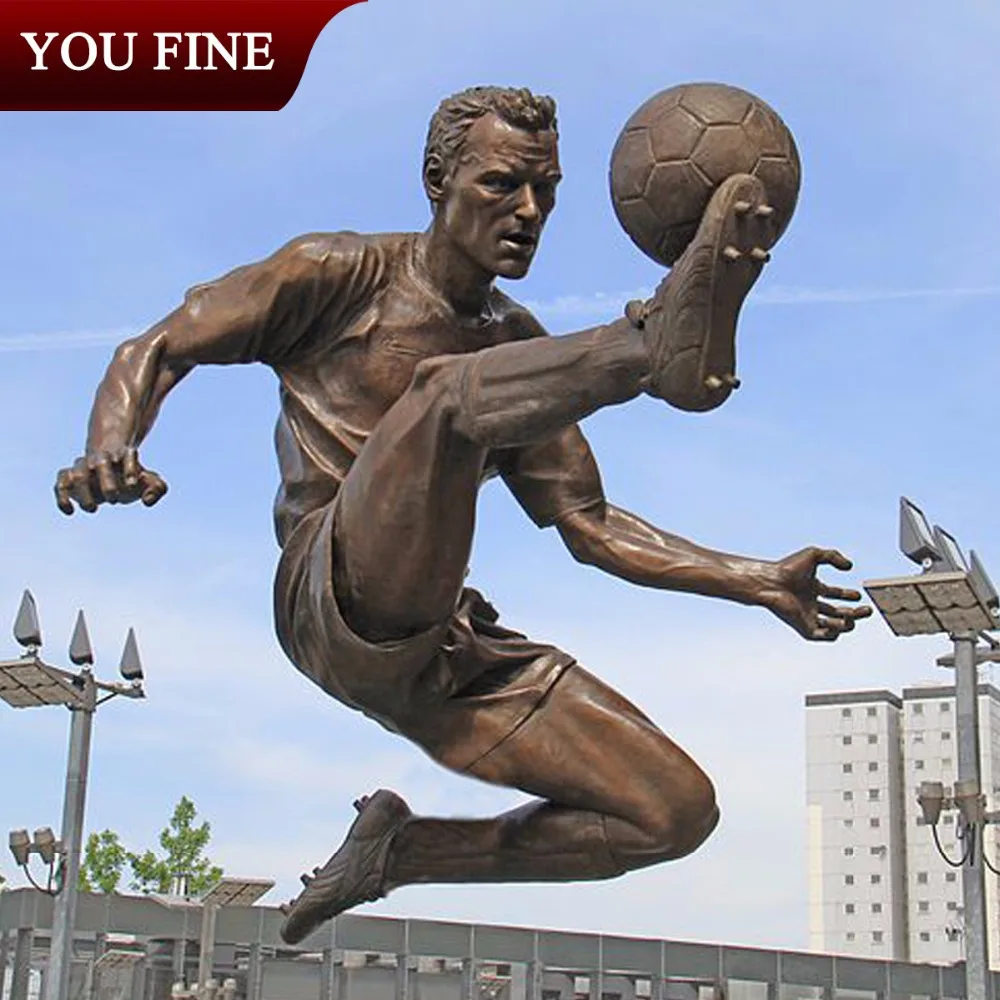 Custom Dennis Bergkamp Bronze Football Player Statue