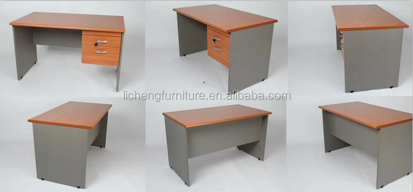 Mdf Office Desk With Locked Drawers Small Table For Crt