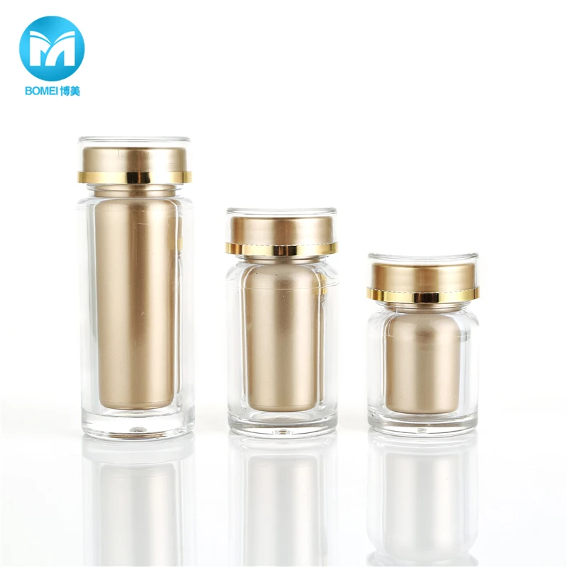 30ml 60ml 80ml High Quality Wholesale Custom Double Wall Empty Capsule Bottle clear Plastic Pill Bottle