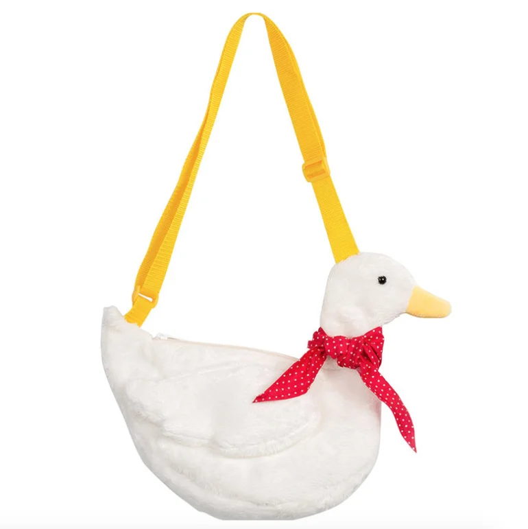 Plush Duck Shaped Shoulder Bag