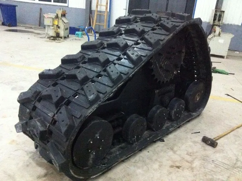 Small Vehicle Track System Small Robot Tracks Platform ATV Rubber Track Conversion/system/kits Tracked Wheelchair