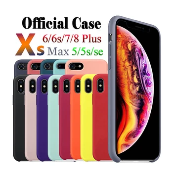 Original Logo Liquid Silicone Phone Case for iphone X XS MAX XR ,For iphone 6 7 8 plus Rubber Case