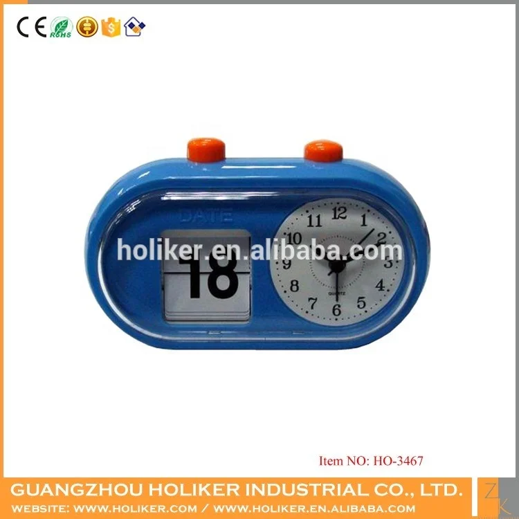 2019 Newest Flip Alarm Clocks Date and Day Flip Clock Desk Clock