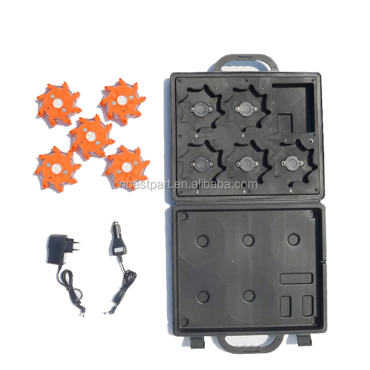 Дорожная аварийная мигающая светодиодная сигнальная лампа, вращающаяся Автомобильная сигнальная лампа, 5 шт. светодиодных дорожных фонарей