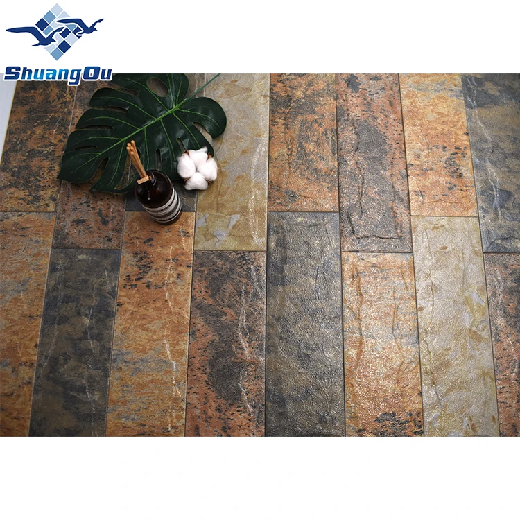 Factory Supply Mixed Colour  Stone Like 95 X 300mm Exterior Cladding Outdoor Stone Wall Tile