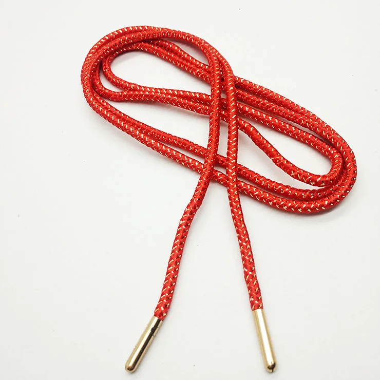 Lurex Round Shoe Lace Drawstring Cord
