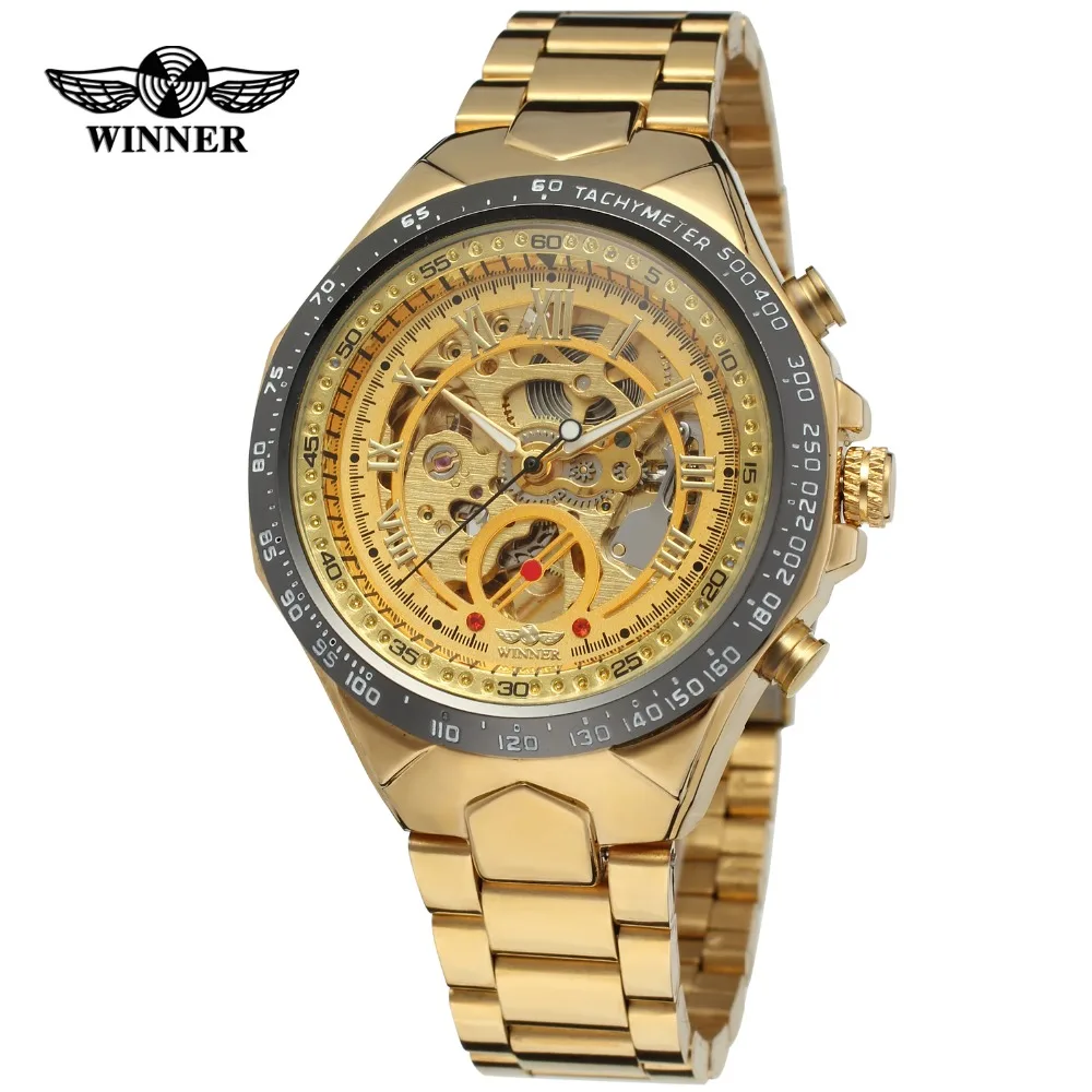 Winner Luxury Gold Black Automatic Men's Watch