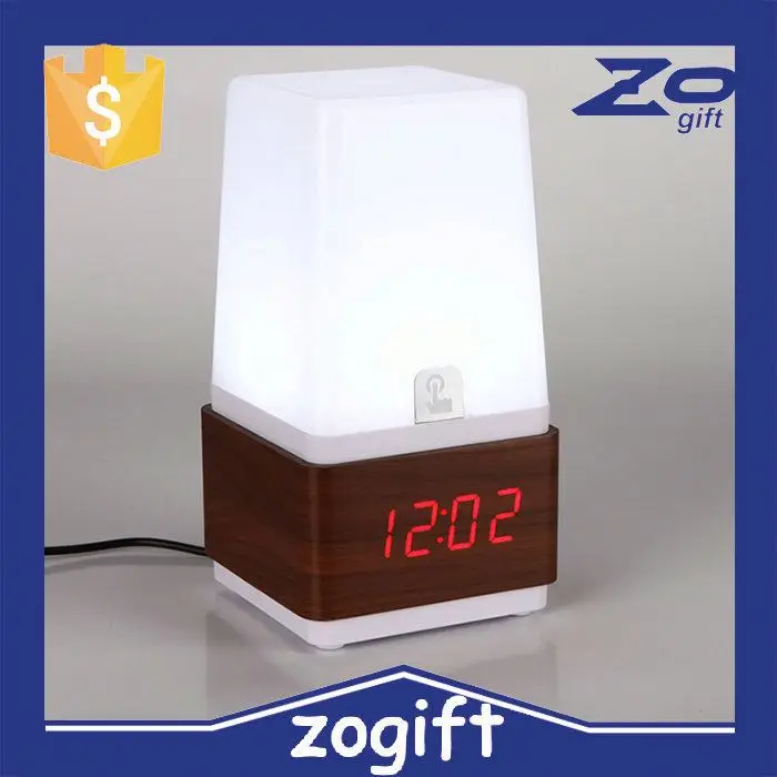 Zogift популярные цифровые часы настольные led деревянные цифровые часы ночник