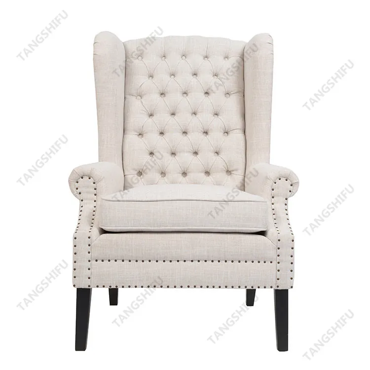 Button Tufted Chesterfield High Back Wing Chair