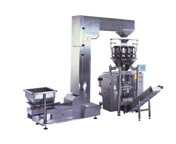 Автоматическая вертикальная упаковочная машина с многоголовочным весом