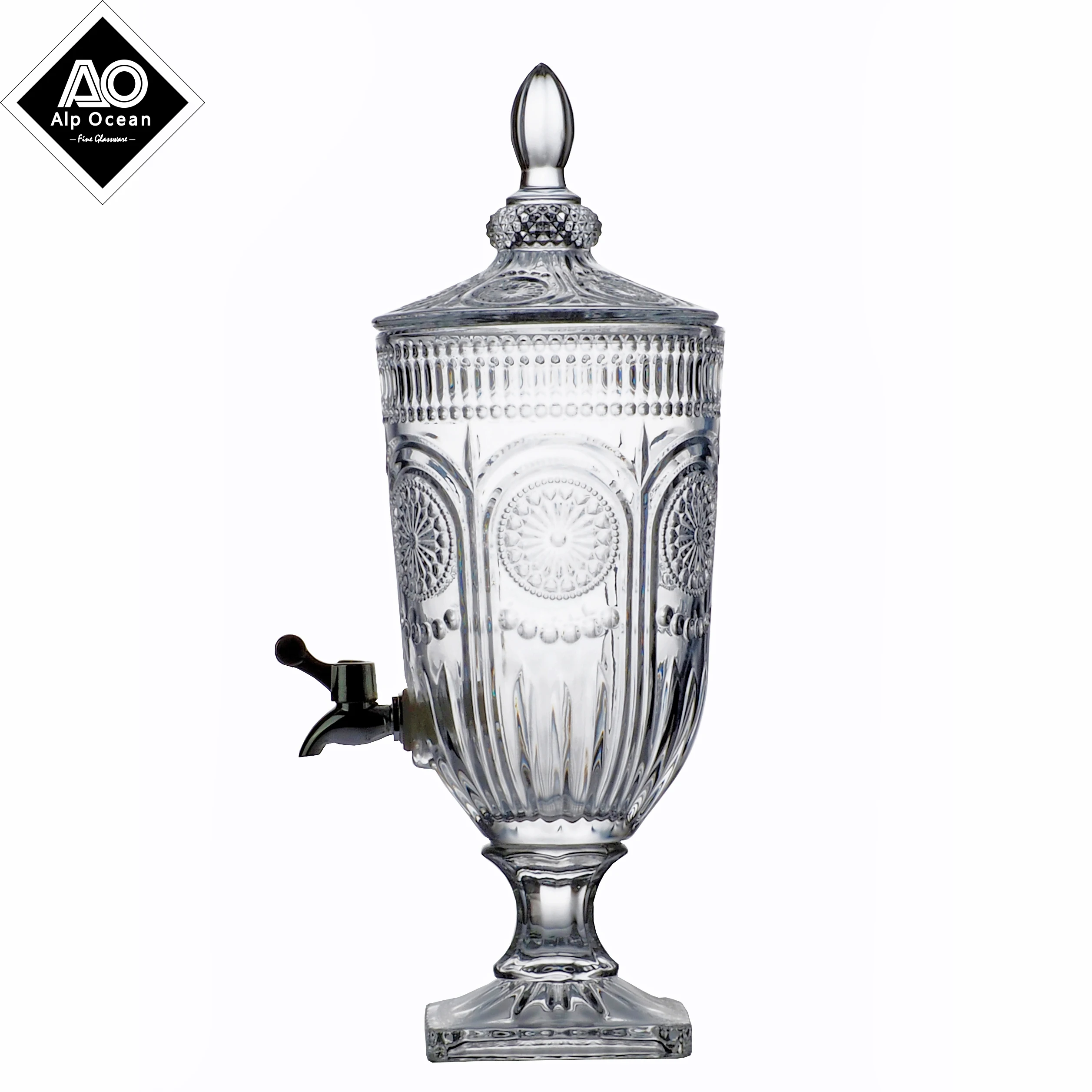 6L Extra Large Size Factory Price Restaurant Buffet Juice Dispenser Glass for Beverage Water Ice Tea