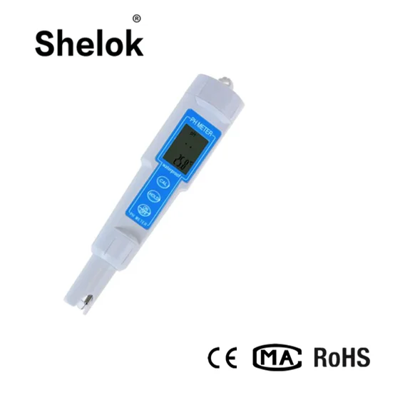 Shelok Portable Digital Display ph Tester Water Quality Tester Pen pH Meter