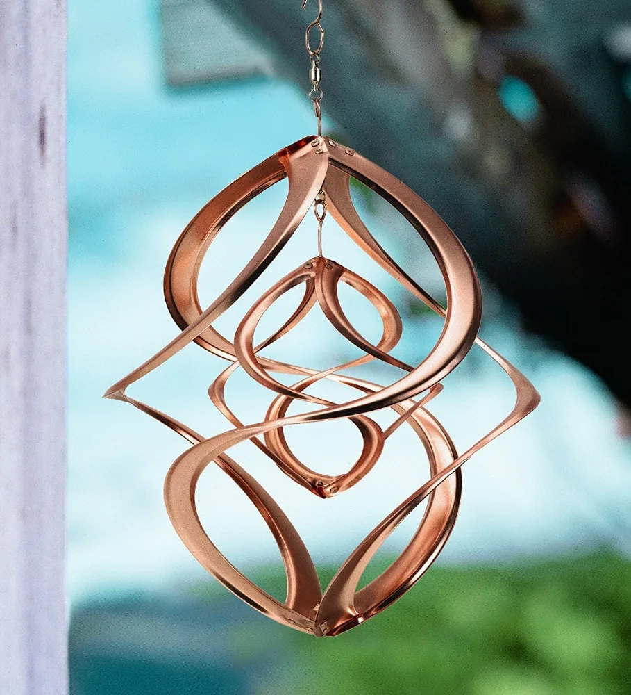 Custom Made Rotating Helix SPIRAL TAIL Hook Garden Gift 3D Metal Wind Spinner Garden Home Decoration