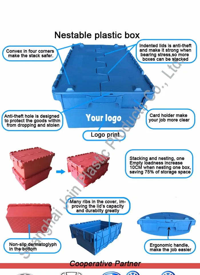 6428plastic moving box 