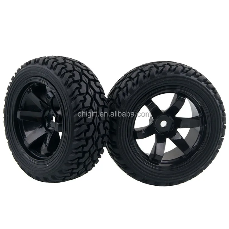 LAFEINA 1:10 Rally Car 75mm Rubber Tires And Aluminum Alloy Wheel Rims For 1/10 Scale HSP 94123 HPI Kyosho Tamiya RC On Road Car(Blue