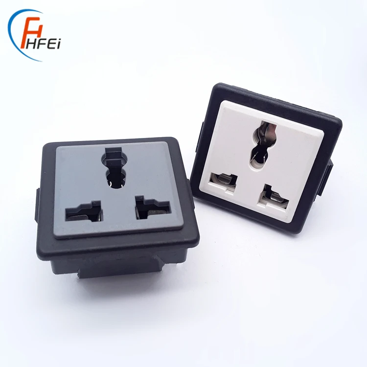 High Quality AC Power Inlet 2 Pin Embed Uk Plug Multi Plug Socket 16amp Female Industrial Wall 3 Pin Uk Socket