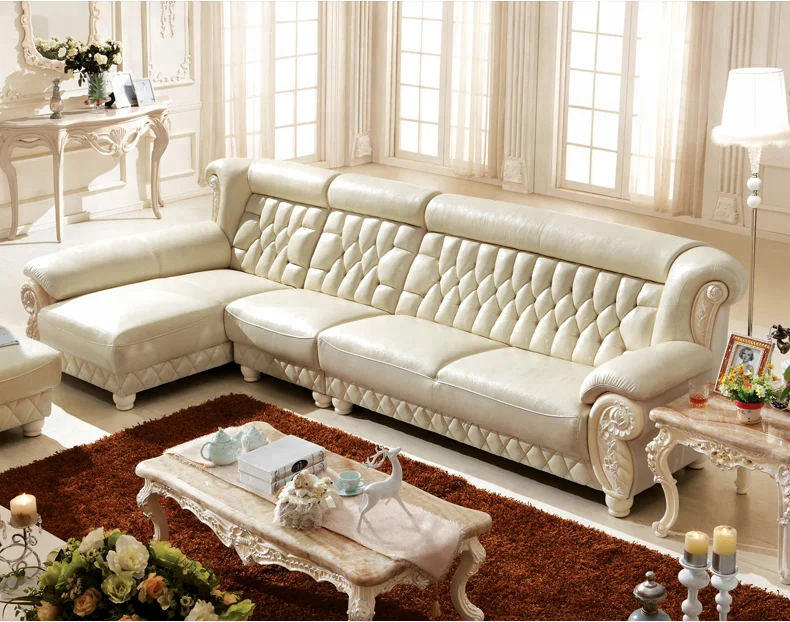 
Кожаный диван Bisini в европейском стиле для гостиной, роскошный набор диванов (BF07-70181) 