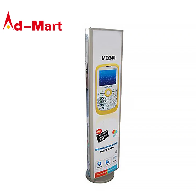 Triangle Rotating Revolving Advertising Sign Lightbox Professional Stand Standing Light Box