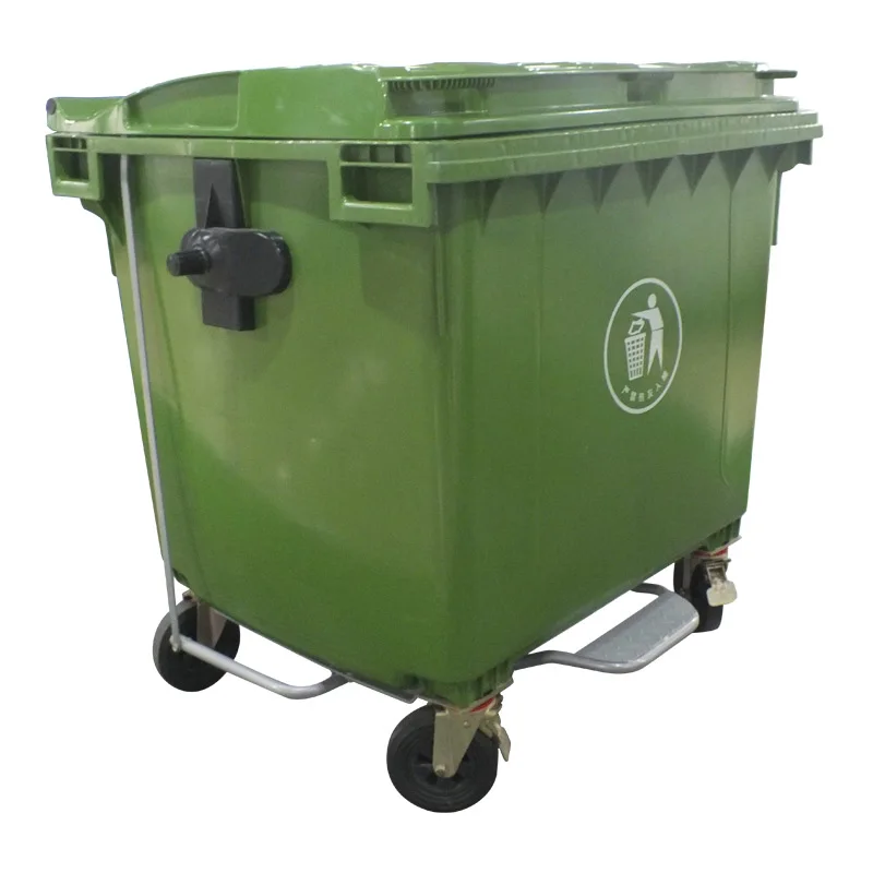 660 liter 4 wheeled Mobile Garbage Bin cheap recycle bin plastic dust bin