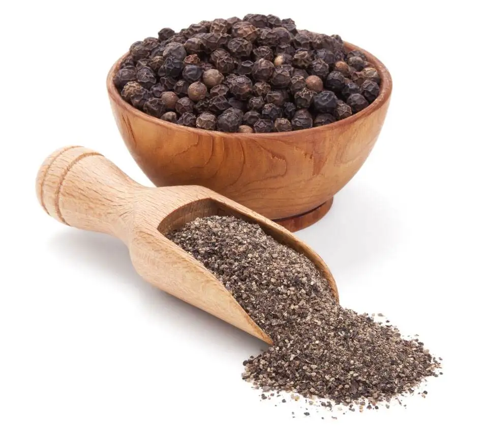 white and black natural dried black pepper