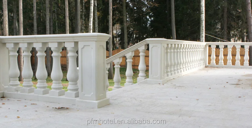 Наружные резная поручни из известнякового камня для лестницы