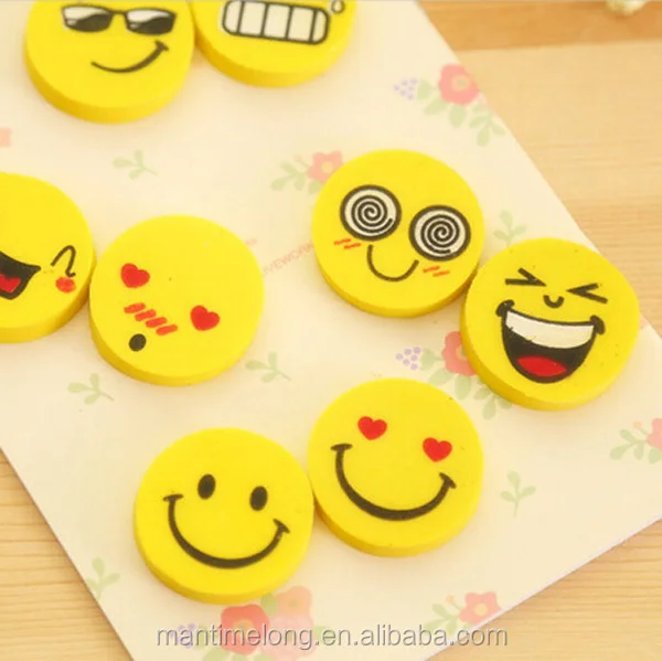 Smile Face Eraser Eraser Clay Rubber Eraser
