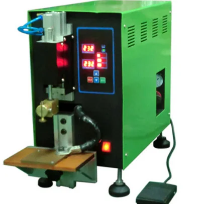 Double Point Pneumatic Lithium Ion Battery Spot Welding Machine Tab Welder For 18650 Cylinder Cell Pack