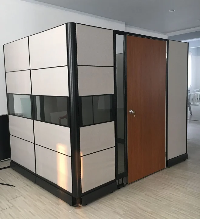 Manufacturer Aluminium Frame Full High Partition Wall Single Office Cubicle  With Door - Buy Full High Partition,Single Office Cubicle,High Wall Office  Cubicle Design Product on 