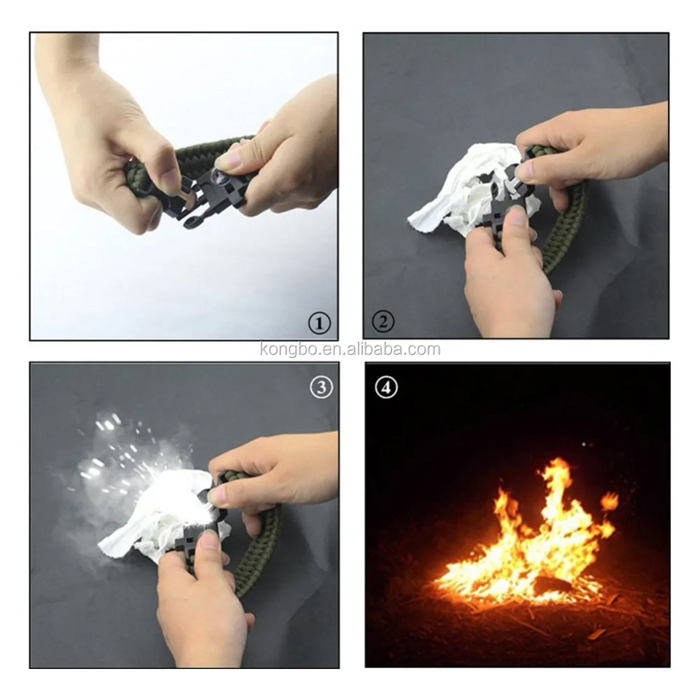 Kongbo Usa Warehouse Outdoor High Quality Flint Fire Starter Adjustable