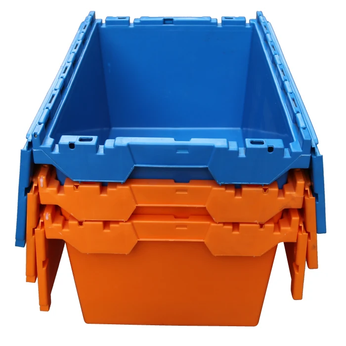 85l Heavy Duty Storage Box Plastic Tote Bins Large Capacity Attached ...