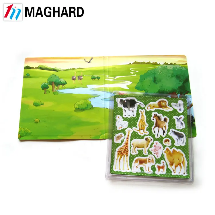 Красочная смешная композитная Магнитная кукла, животные, игра, игрушки, книга для детей