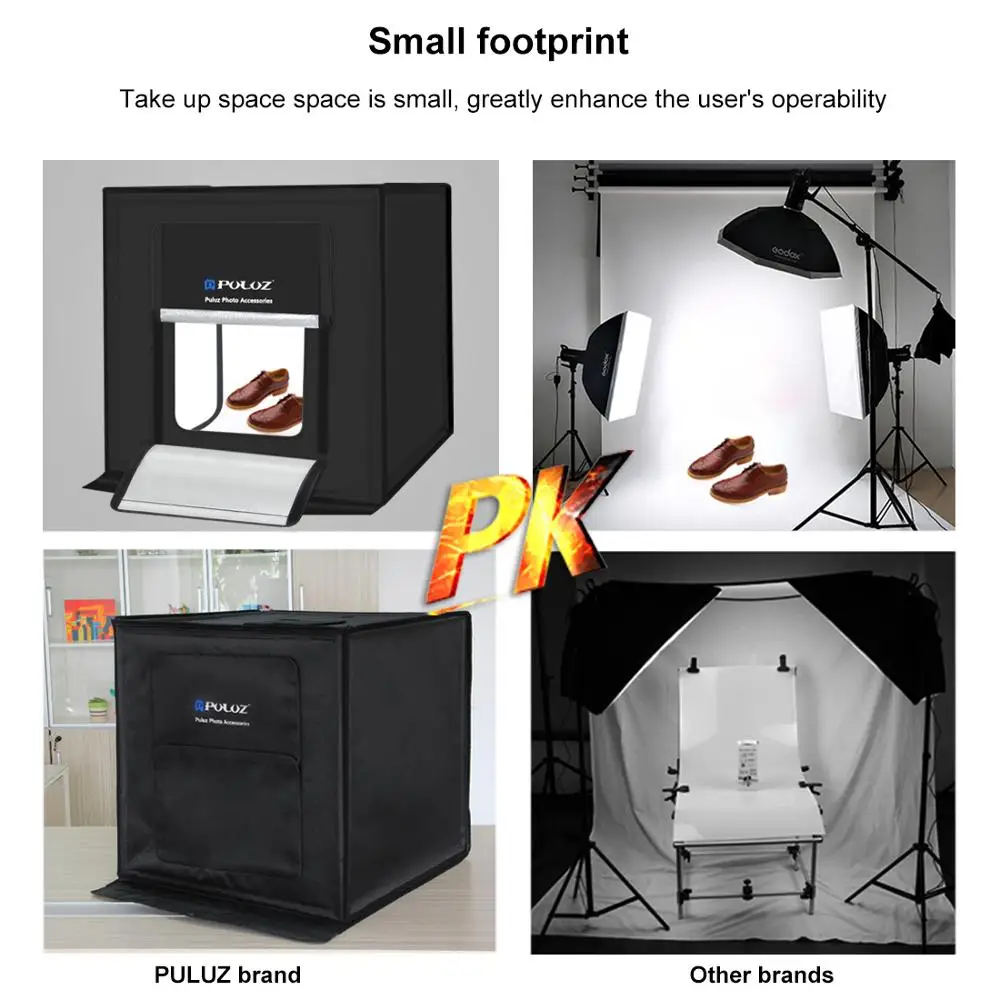PULUZ 40 * 40cmライトボックスミニフォトスタジオ写真ボックス