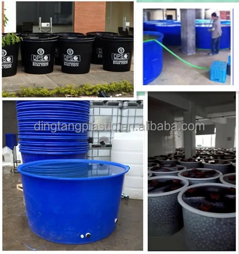 1200リットル丸型プラスチック大魚槽（蓋付き）販売中