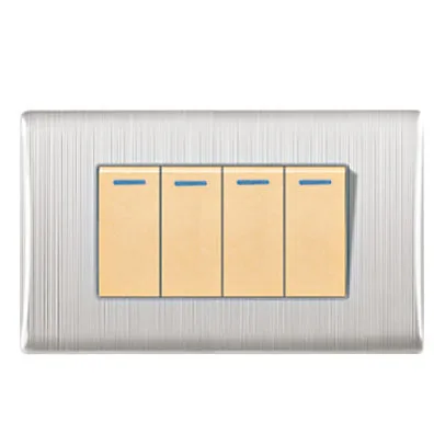 VNX Wholesale Exporter High-Quality Silver Color Three Gang 1/2 Way 250V Electrical Wall Switch for Electrical Home