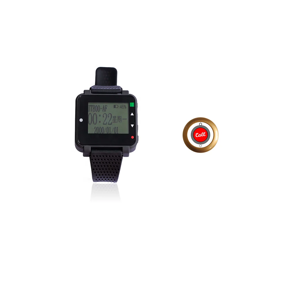 English Version Wireless Waterpoof Pager Watch System