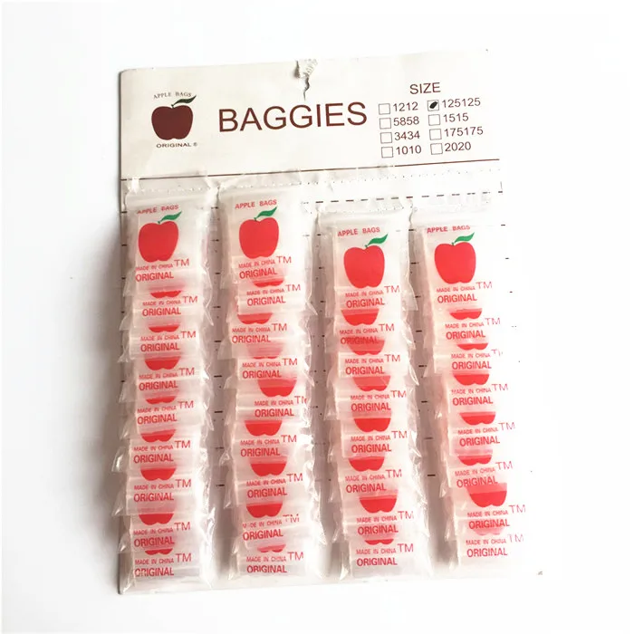 1010 mini apple ziplock bag with