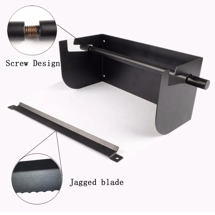 JH-Mech 8 дюймов черный белый настенный сверхпрочный стальной рулон бумаги Резак диспенсер