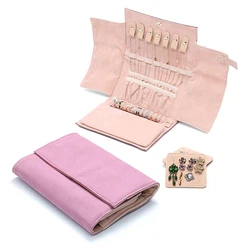 Foldable Roll Jewelry Organizer Travel Jewel Bag case