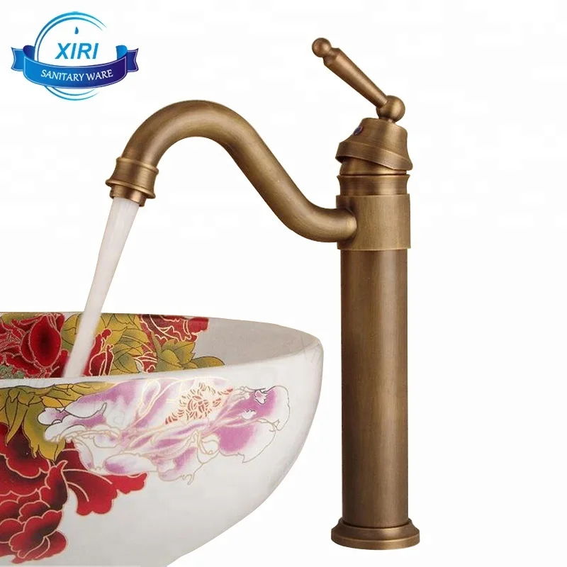 Оптовая продажа с фабрики классический античный латунный Смеситель для раковины в ванной комнате смеситель холодной и горячей воды