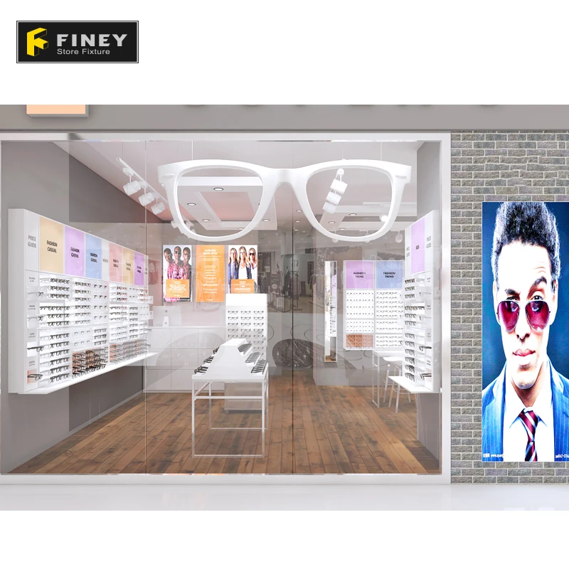 Wholesale Retail Glasses Shop Interior Display Furniture Optical Shop Glass  Displays Manufacturer Optical Window Displays