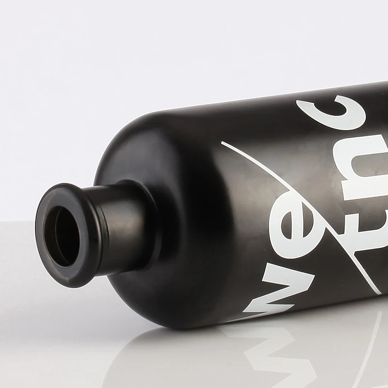 High Quality Frosted Black Color Round Tequila Glass Bottle 200ml 500ml Free Sample