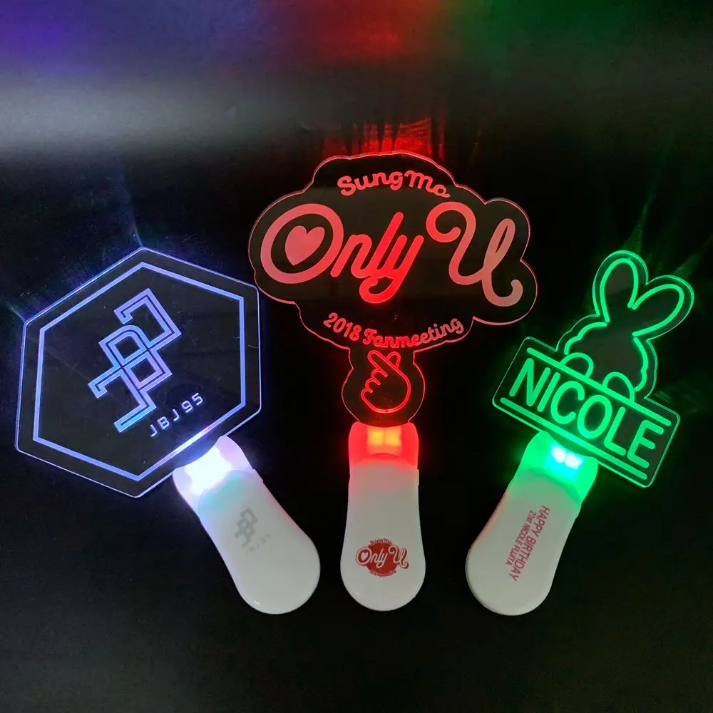 Oem K-pop Idol Acrylic Custom Logo Any Shape Penlight Sticks Fans Cheer ...