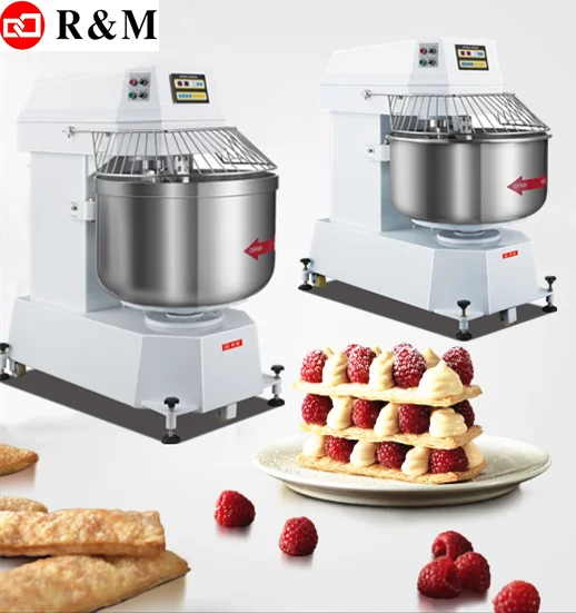 Commercial Industrial Noodle Bread Spiral Dough Mixer 25 50 100 kg 250l 25kg 50kg 100kg 150kg 200kg Flour Mix Machine for Bakery