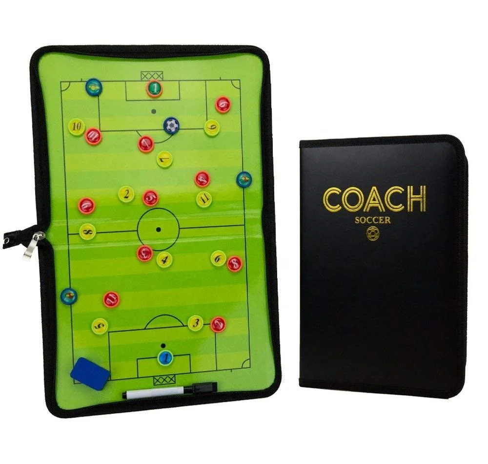Football Tactics Board Portable Football Coaching Marker Board with Magnets, 