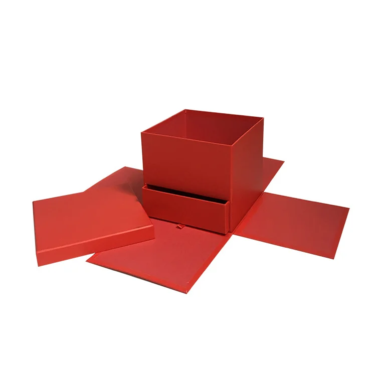 Квадратный ящик Подарочная коробка с цветами