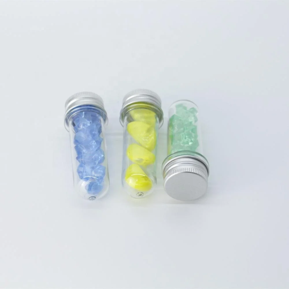 Прозрачная пластиковая пробирка с алюминиевой закручивающейся крышкой 25*140 мм