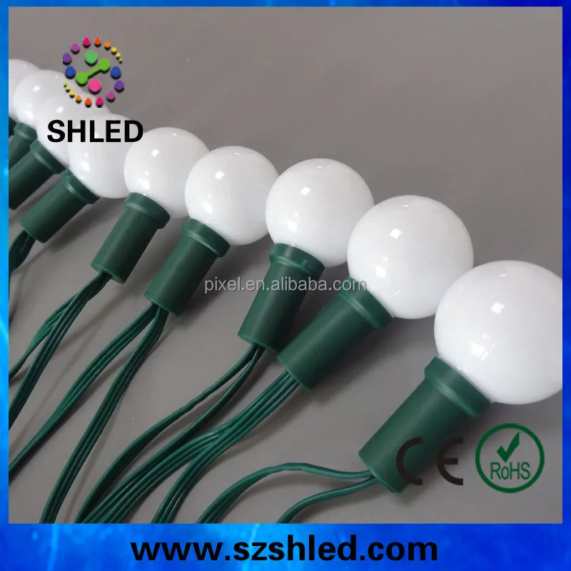 Водонепроницаемый DC12V led праздник Строка Смарт RGB WS2811 G40 свет