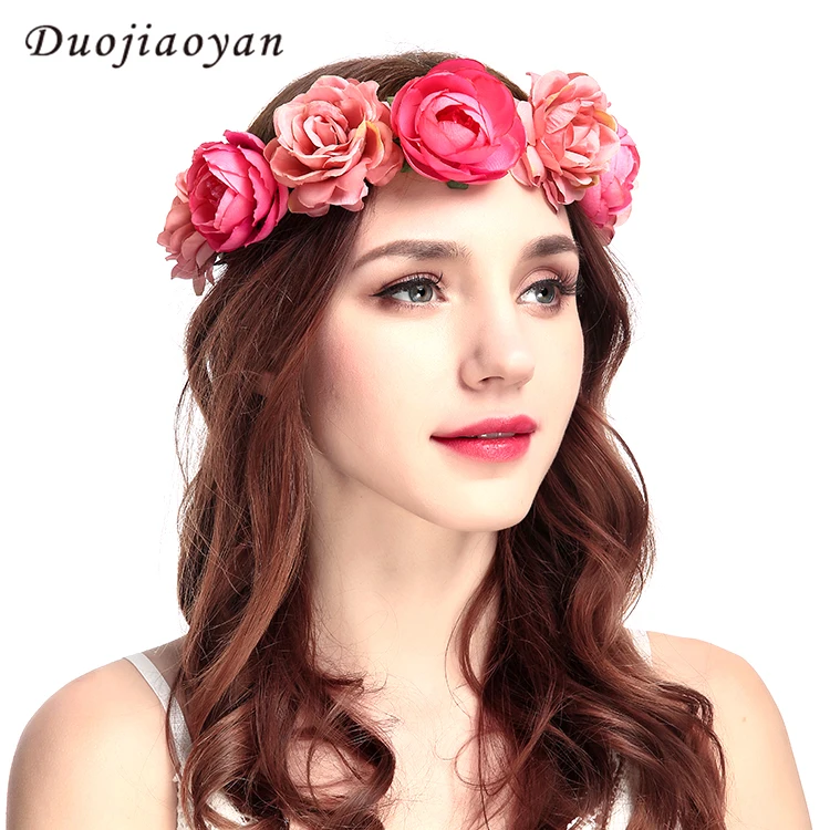 Wholesale Artificial Hair Accessories Wedding Rose Wreath Adjustable Fabric  Flower Garland Headbands For Women - Buy Flower Headband,Flower Head  Wreath,Flowers Hair Band Product on 