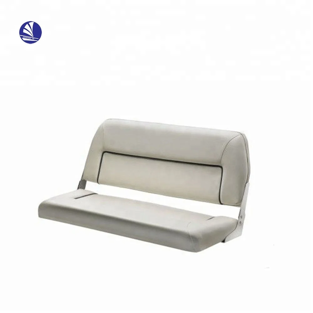 Marine Boat Deluxe Foldable Bench Boat Seat Clearance For 2 Persons Double Chair White With Dark Blue Seams Buy Double Boat Seat
